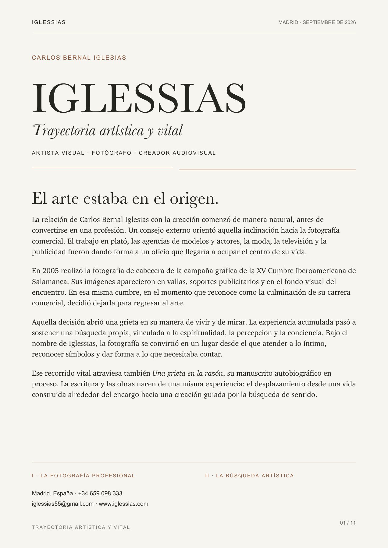 Currículum en español, página 1 de 11